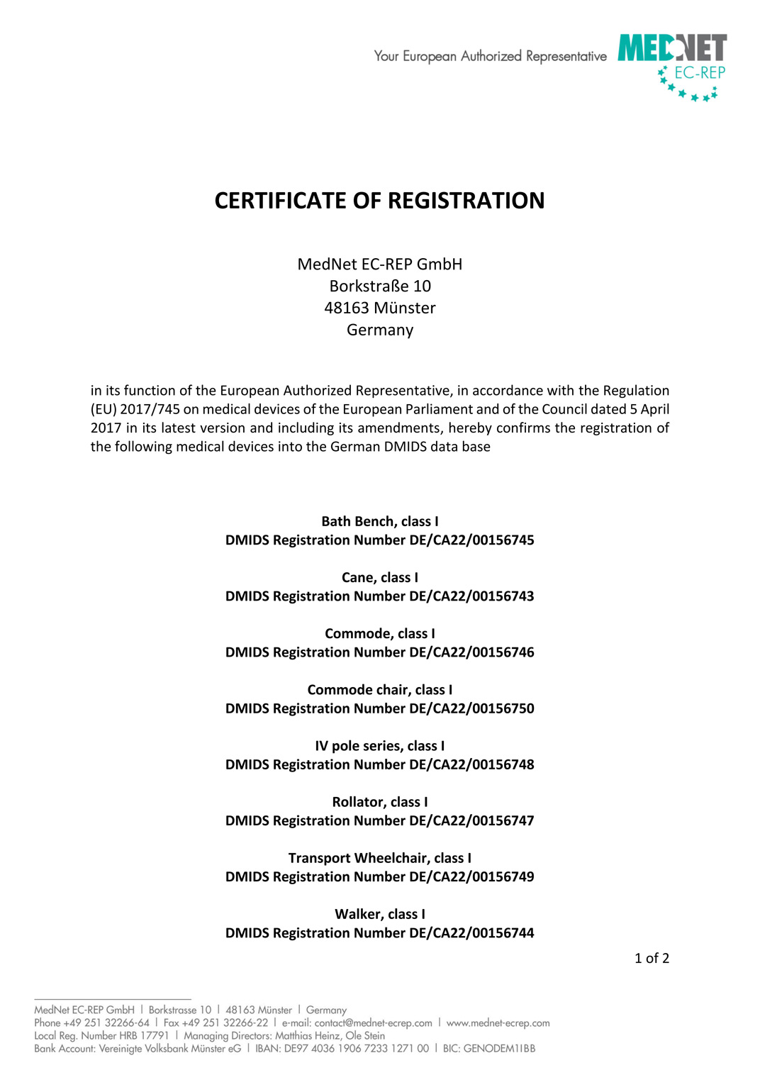 EU Certificate