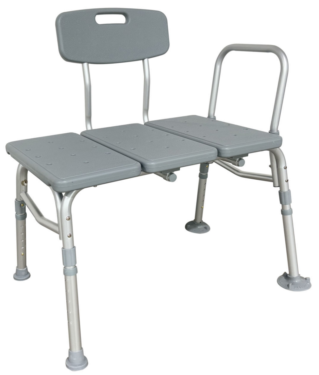 400LBS 3-Piece Matte Anodized 429C Grey KD Bath Chair with small backrest