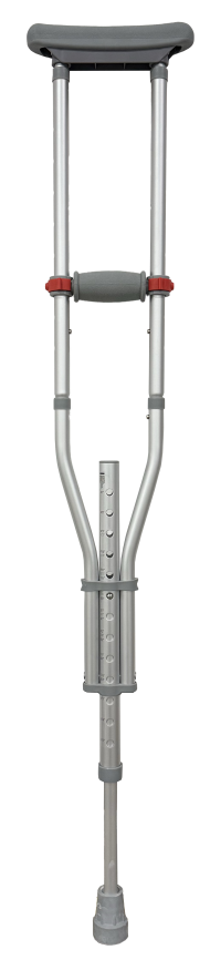 300LBS clip-adjustable 3-in-1 KD matte anodized aluminum underarm crutches