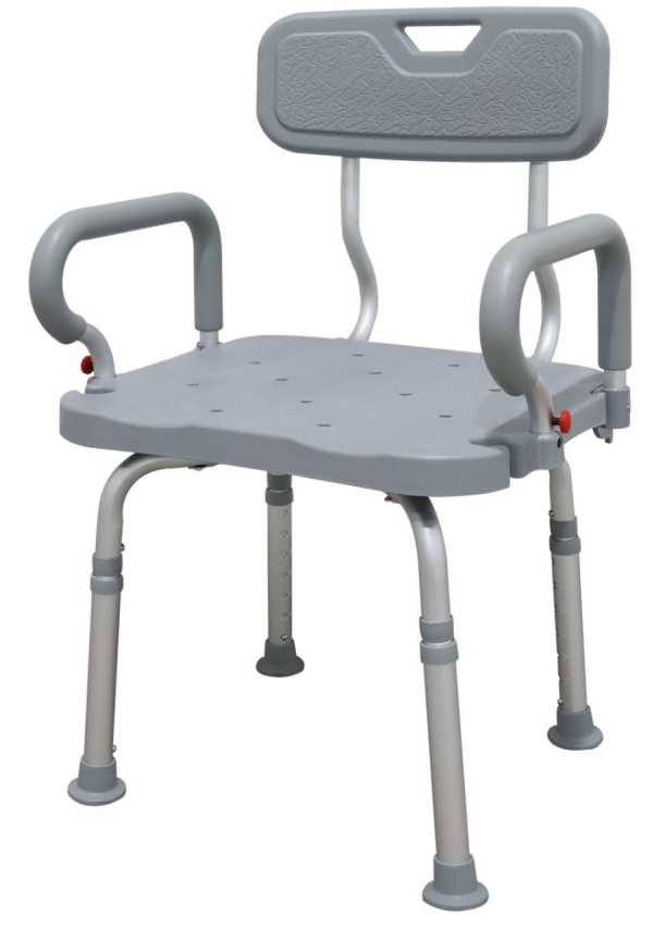 350LBS matte anodized swivel bath chair
