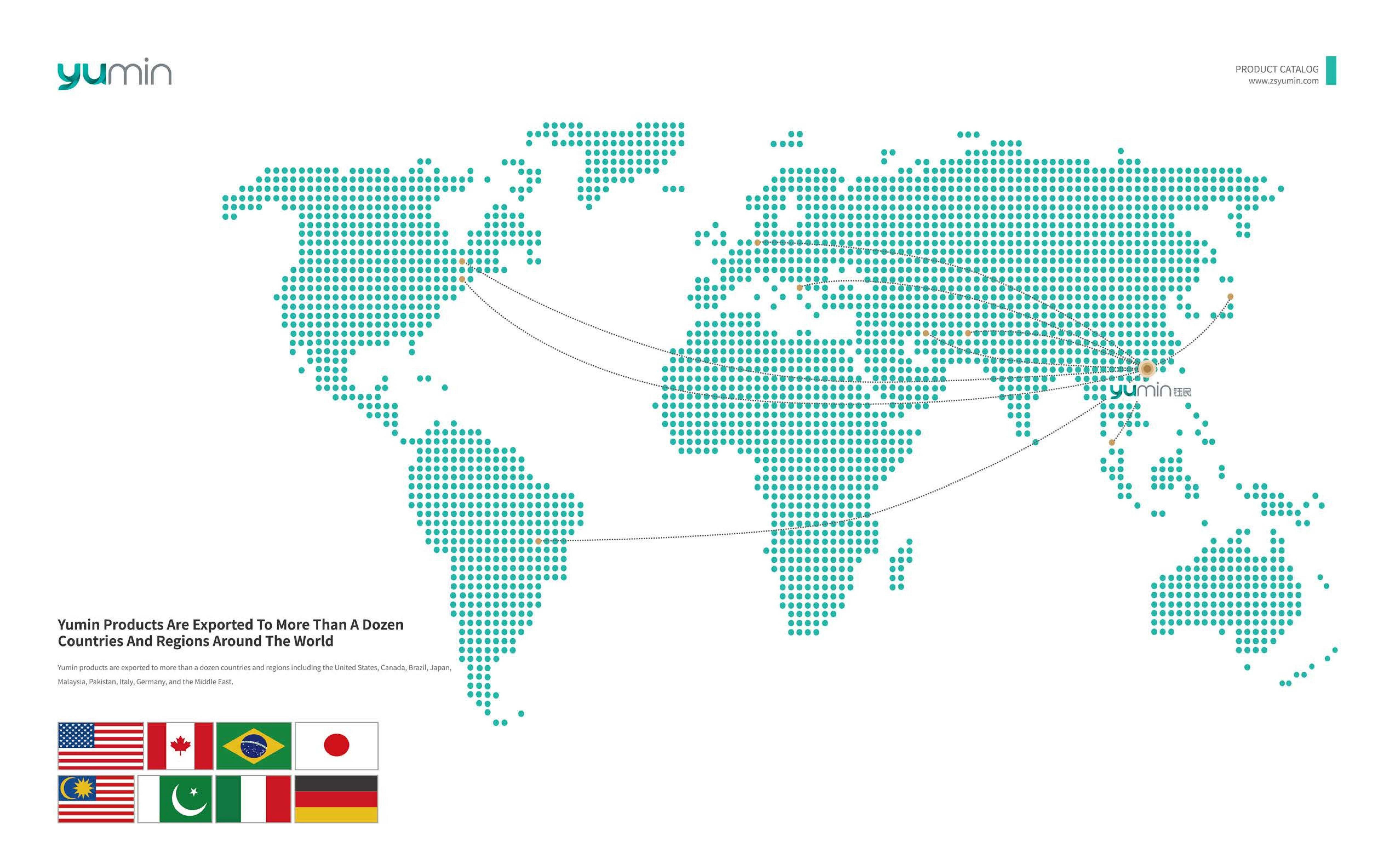 Yumin global presence map